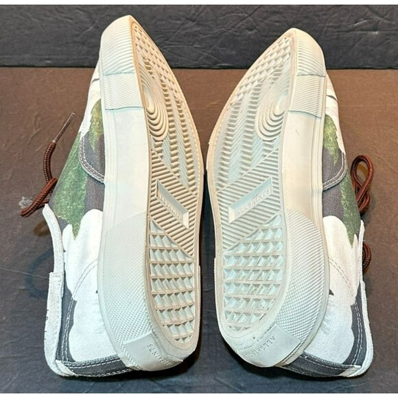 AllSaints Lex Canvas Camo White Sneakers Men's Size 10 - Picture 8 of 8